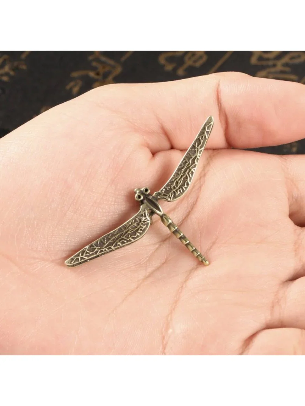 Miniature‎ Brass Dragonfly Spirit Animal Transformation Change Lightness Totem
